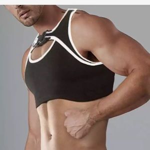 Mens harness type shirt with buckle